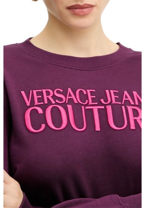 felpa con logo ricamato VERSACE JEANS COUTURE | Maglie | 79HAIT06 CF01T317